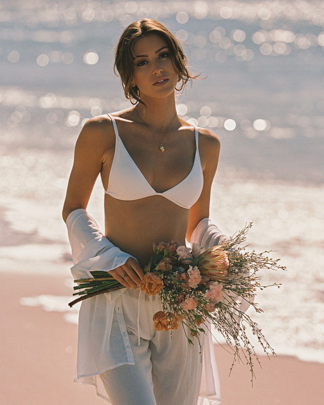 Ribbed Millie Bikini Top - White #4