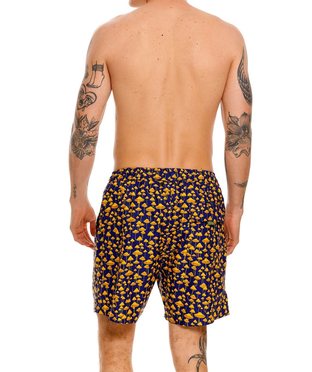 toc x agua bendita joe men's trunks in navy mushroom all over