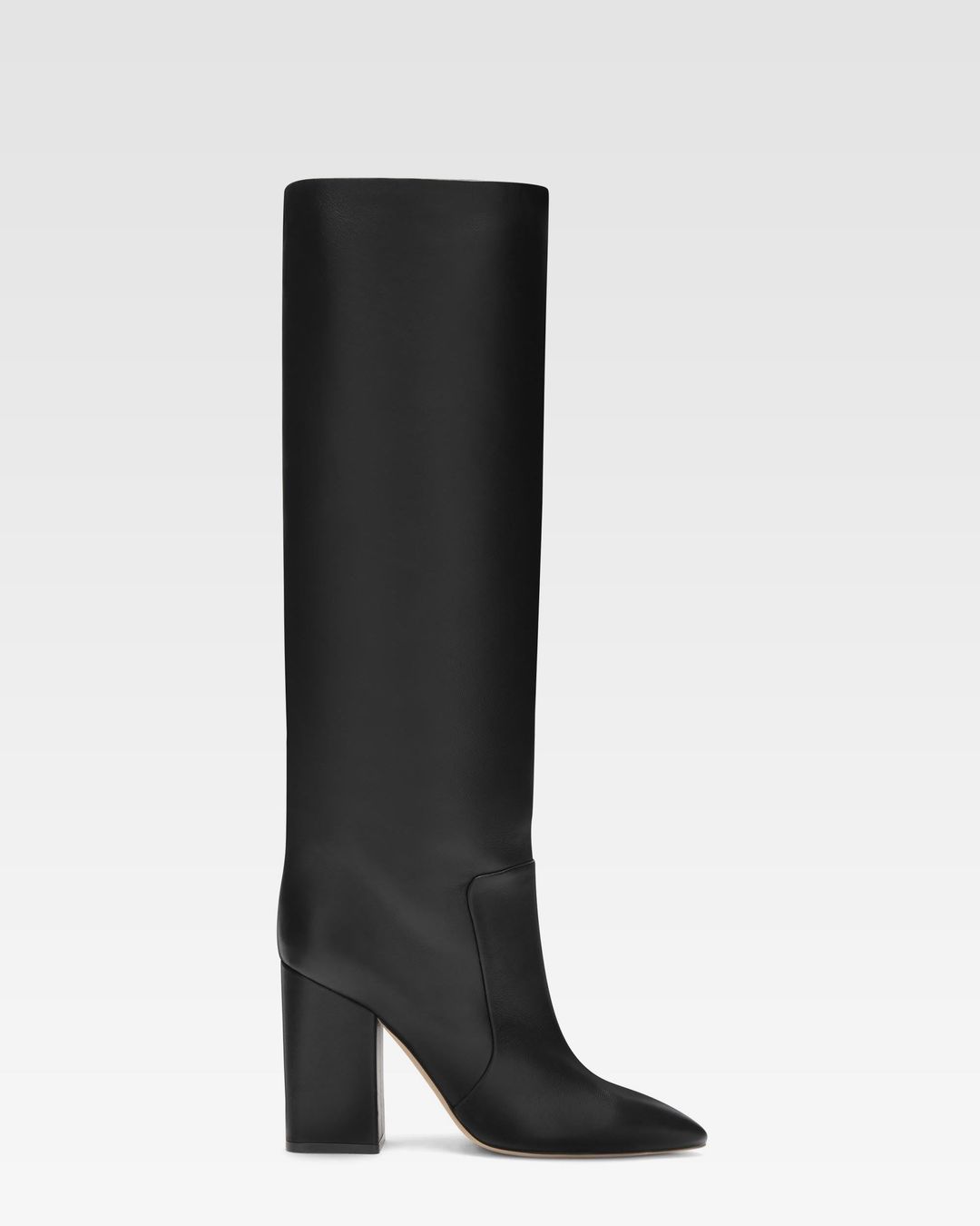 Black nappa leather boots