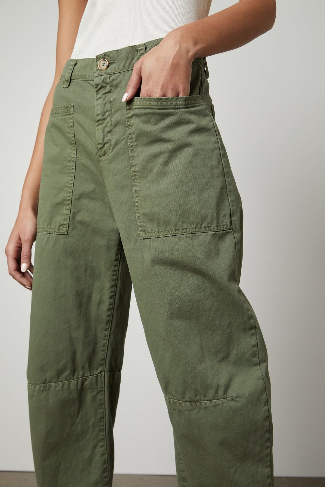 BRYLIE SANDED TWILL UTILITY PANT #14