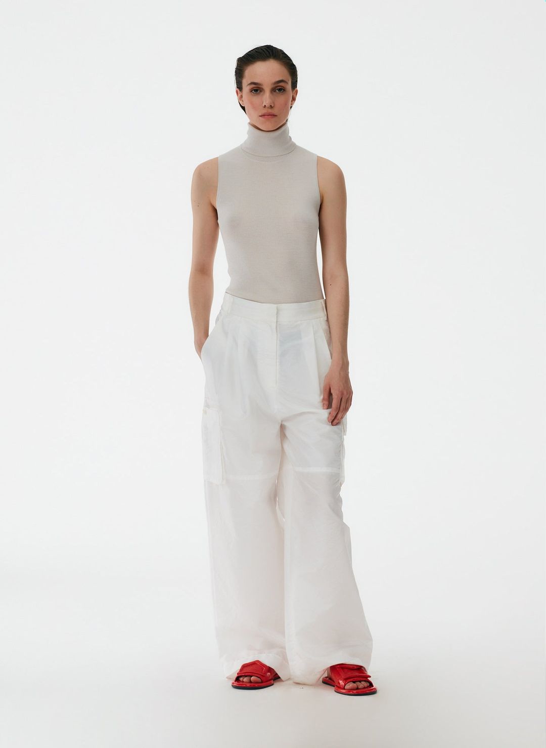 Feather Weight Ribbed Turtleneck Sweater Tank #13