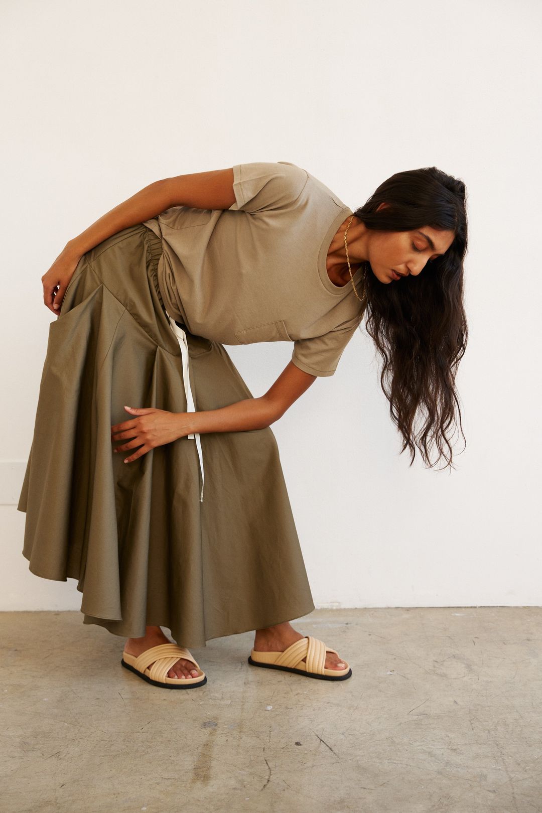 The Italian Summer Skirt in Taupe #9