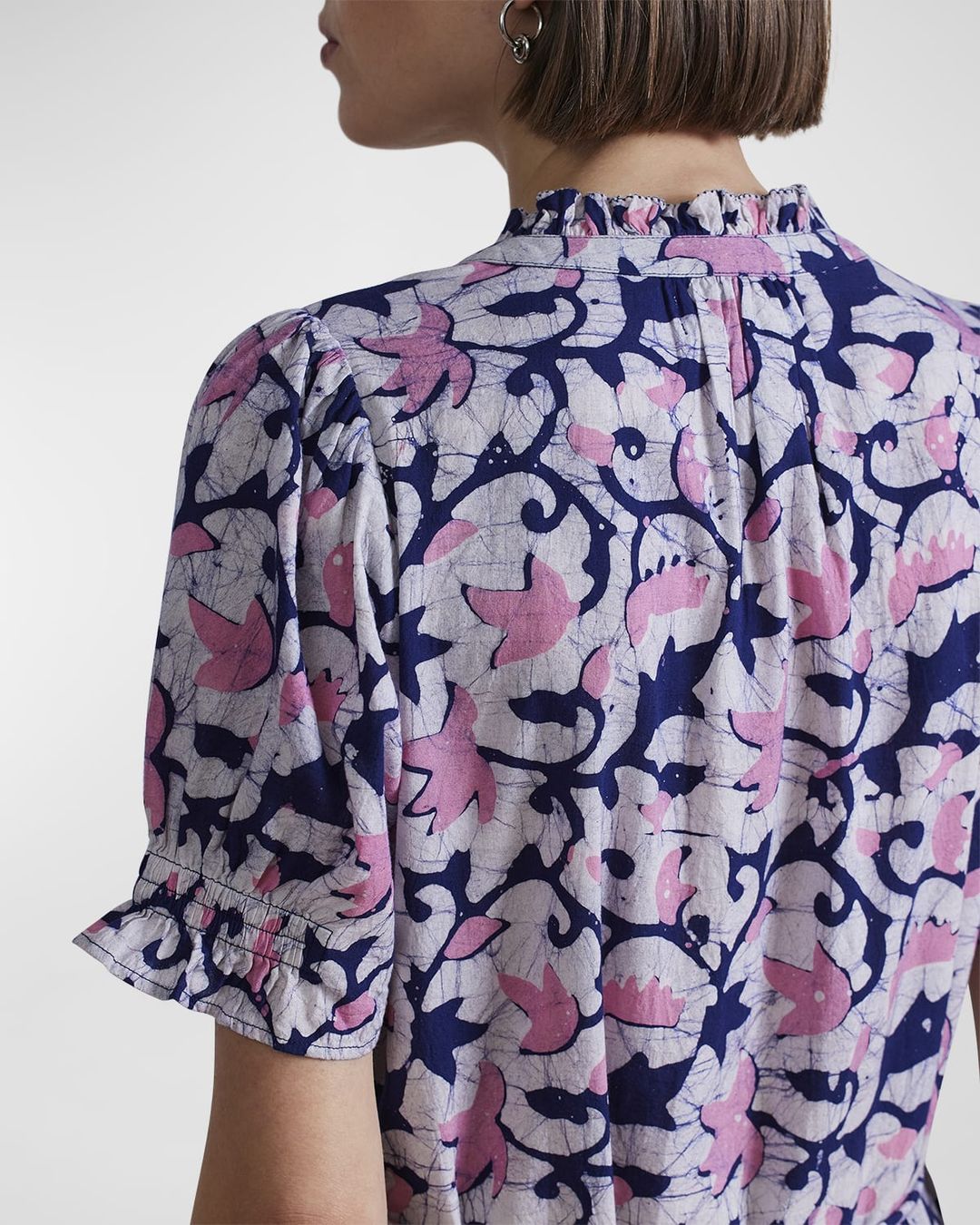 Las Alturas tiered floral-print organic cotton-poplin mini dress #5