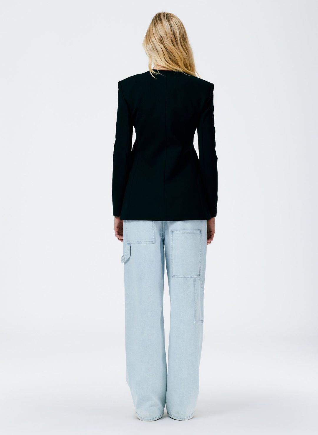 Compact Ultra Stretch Knit Fitted Blazer #4