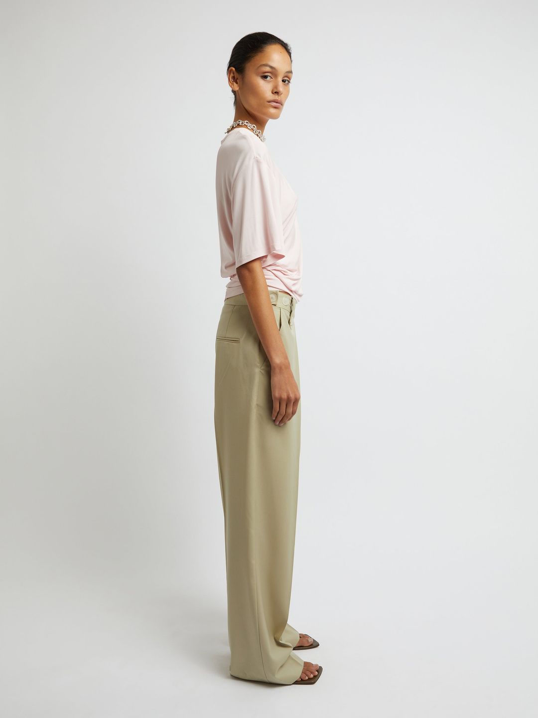 Side Cowl Waist Tee #3