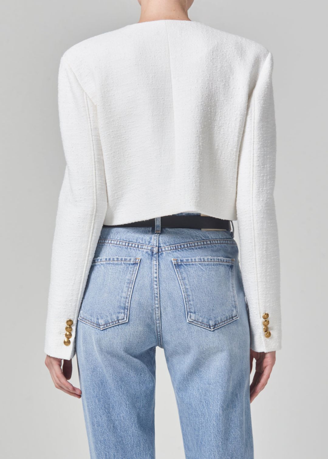 Pia Cropped Jacket in Naturaline