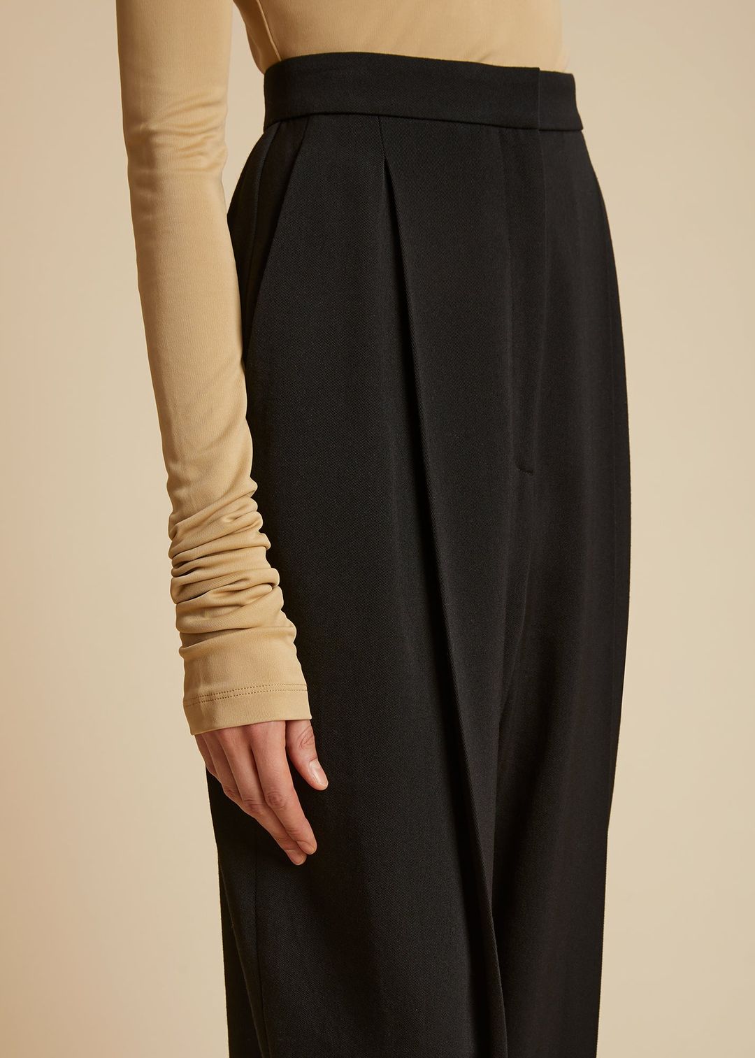 The Ashford Pant in Black Wool #4
