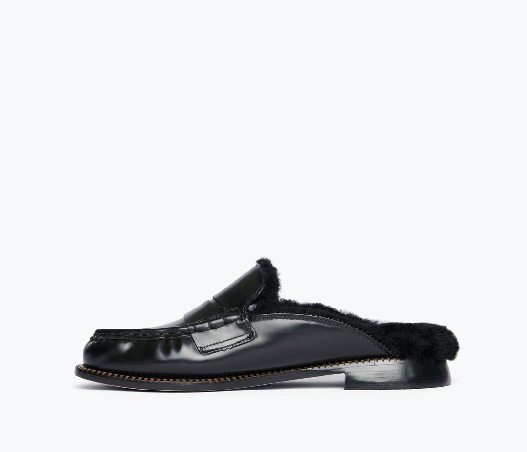 TEMI SHEARLING PENNY LOAFER MULE #5