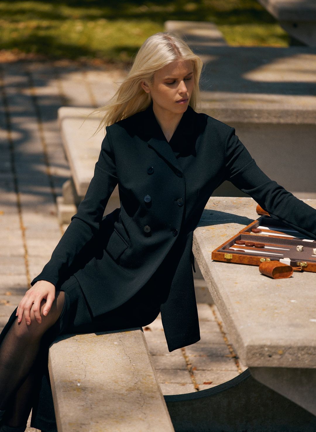 Wren Crepe Knit Fitted Blazer #3