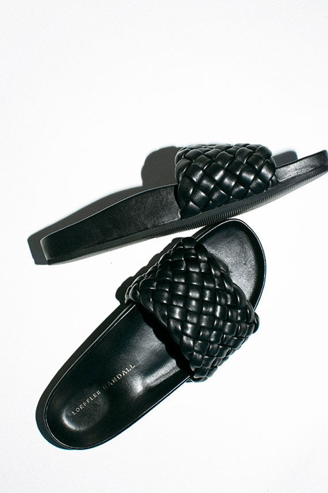 Sonnie Woven Leather Slide Sandals #9