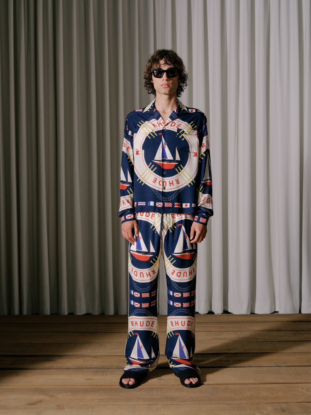 RHUDE FLAG SAIL SILK PANT