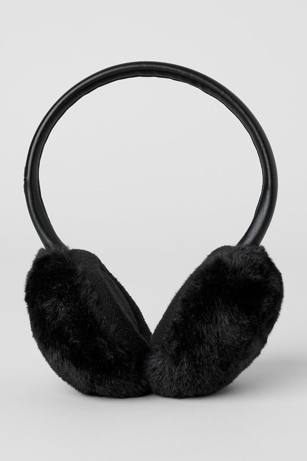 Faux Fur Ear Muff - Black