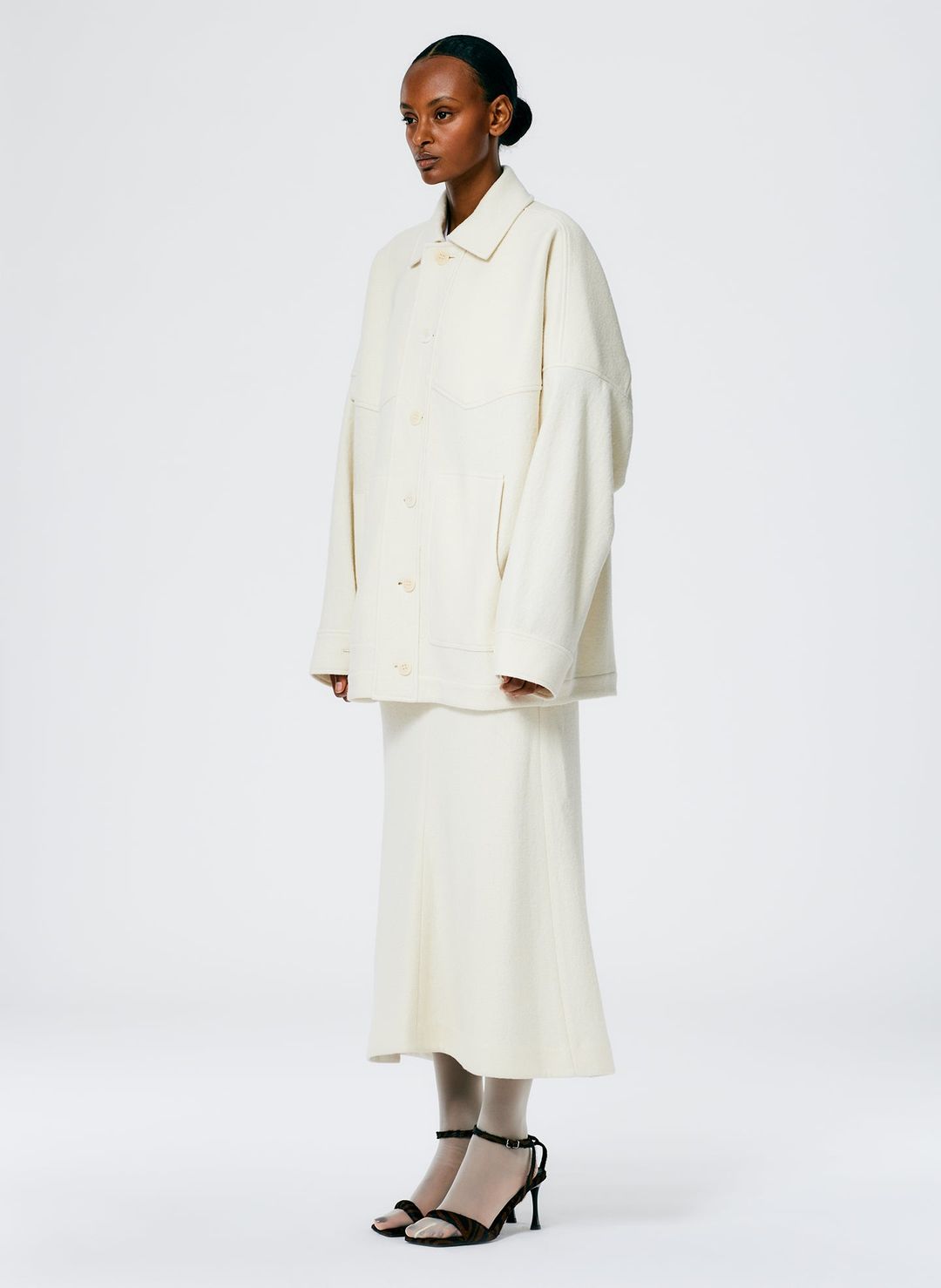Boiled Wool Oversized Western Shirt Jacket #3