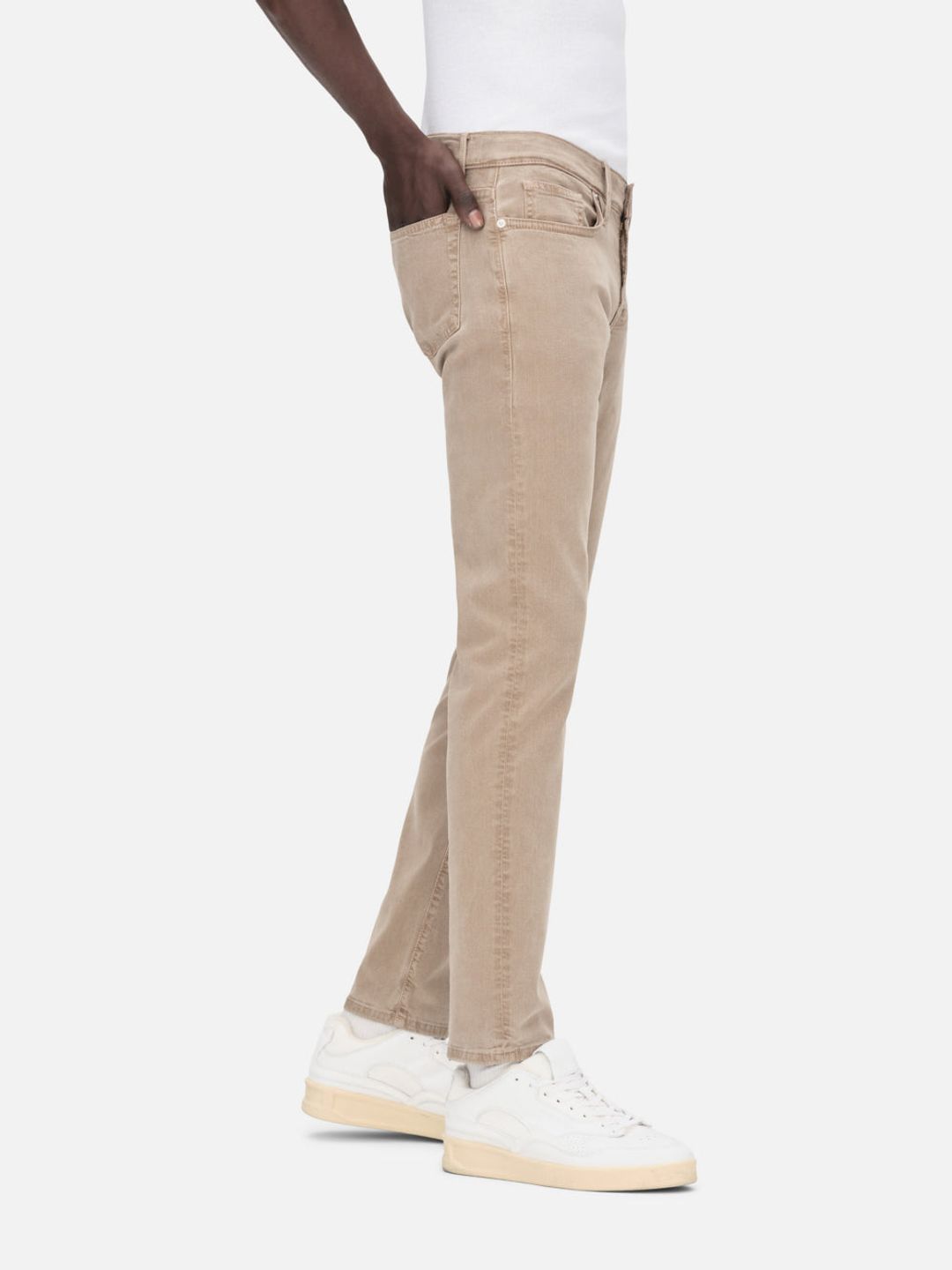 L'Homme Slim Brushed Twill -- Stone Beige #5