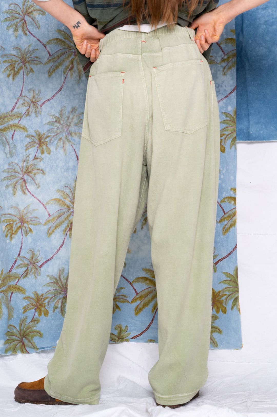 P40 Z Boys Japan 8oz Cotton/Linen Sunfaded Basil #5