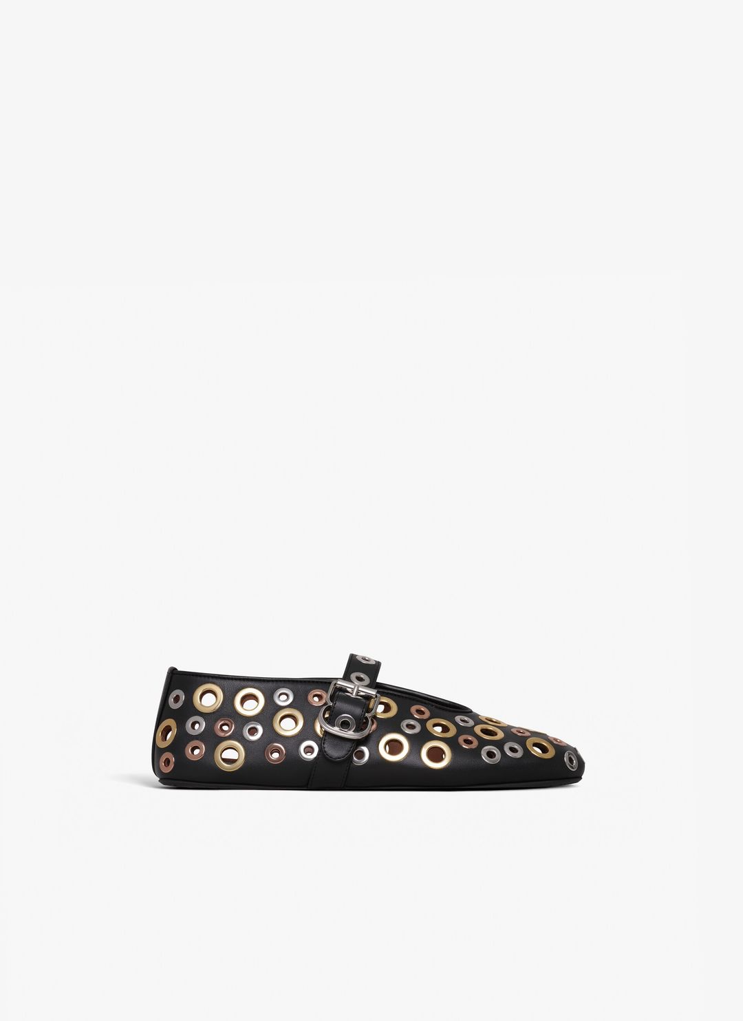 BALLET FLATS EYELET IN LAMBSKIN