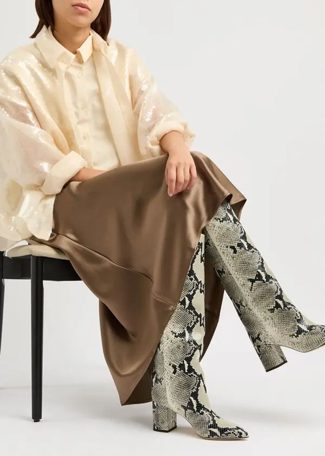 Aanja 70 python-effect leather knee-high boots #2