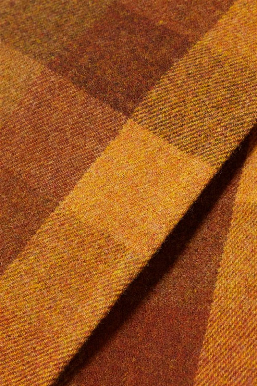 Asymmetric Checked Wool Mini Wrap Skirt #3