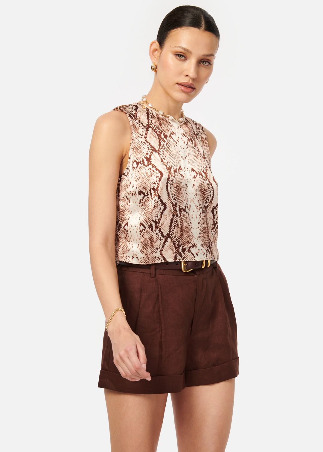 Romilly Cropped Top Sand Snake