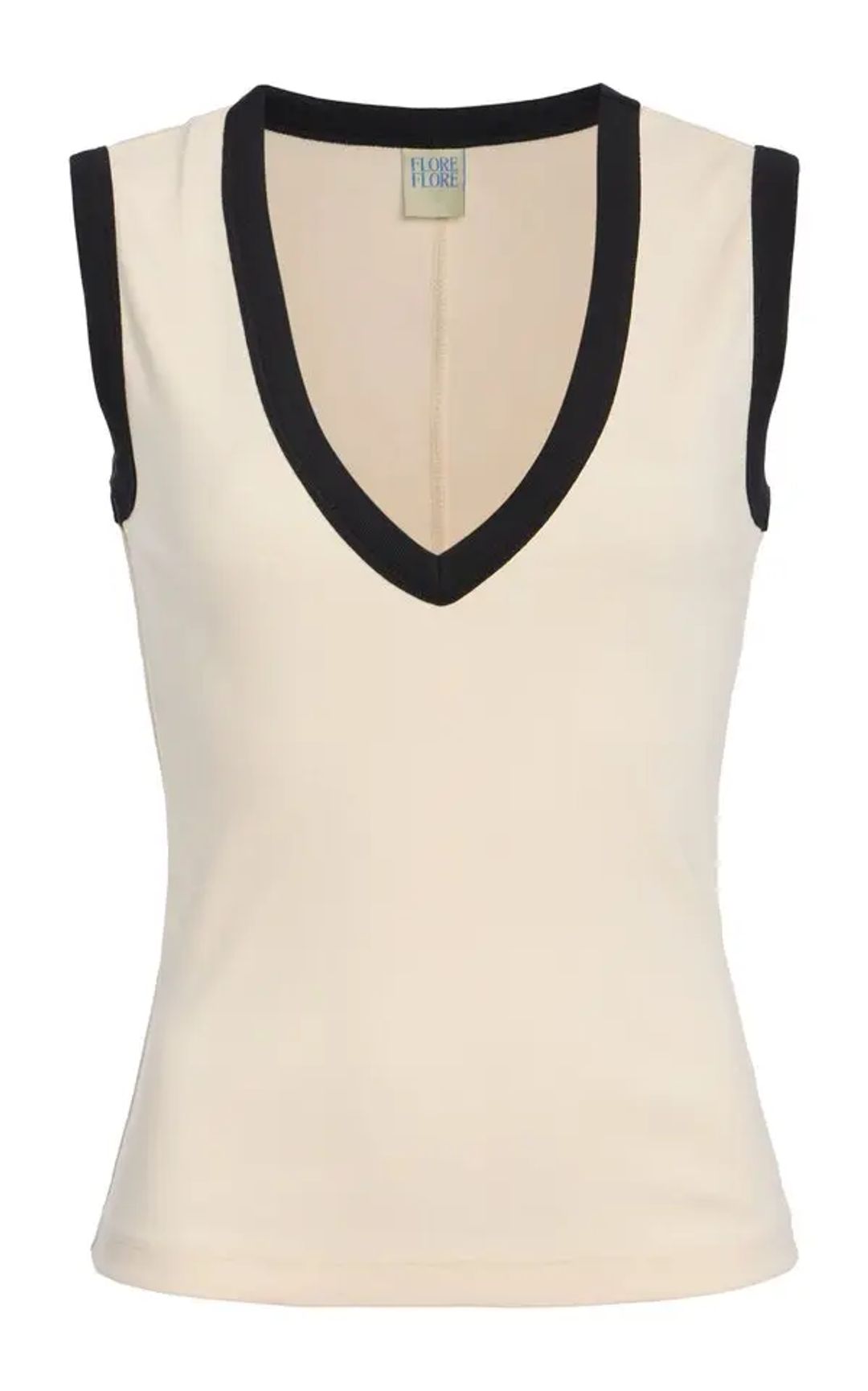 Exclusive Riviera Dewi Cotton Tank Top off-white