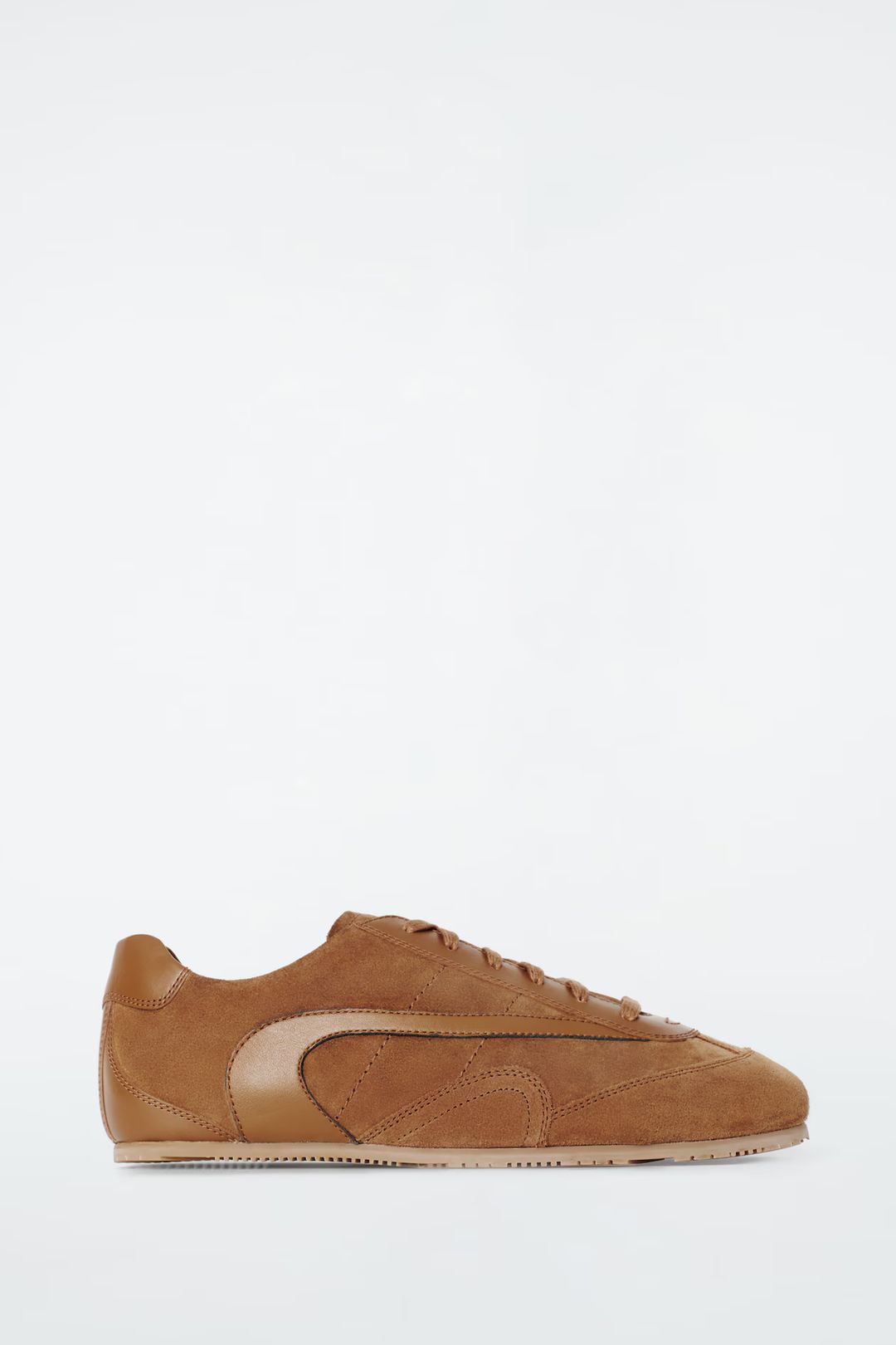 MINIMAL LEATHER SNEAKERS in COGNAC