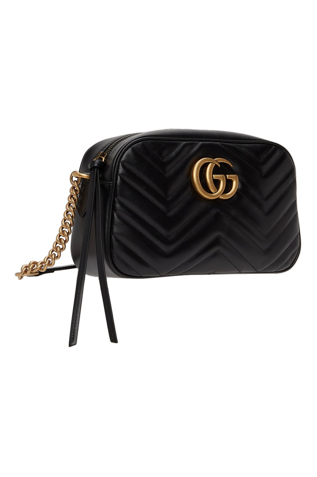 Black Small GG Marmont 2.0 Camera Bag