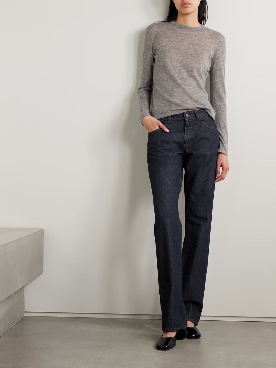 Carlyl mid-rise straight-leg jeans