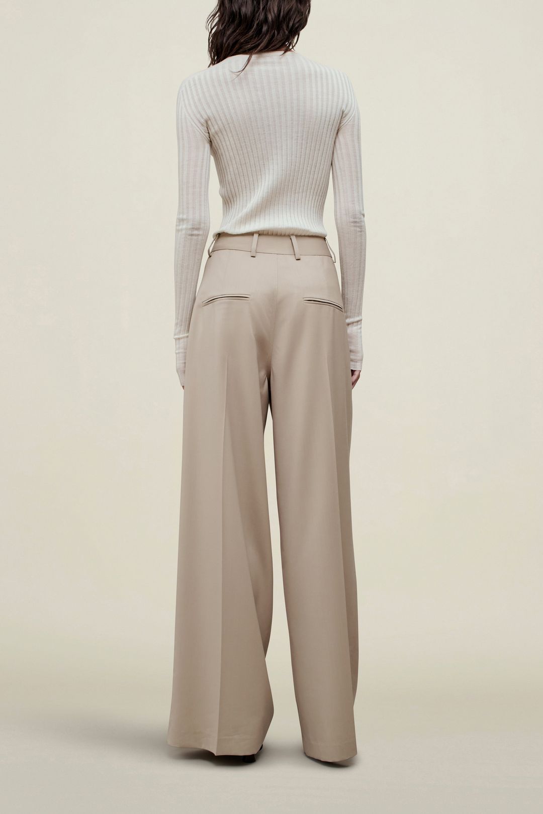 Fatima Wide Leg Trouser in Tropical Wool #4