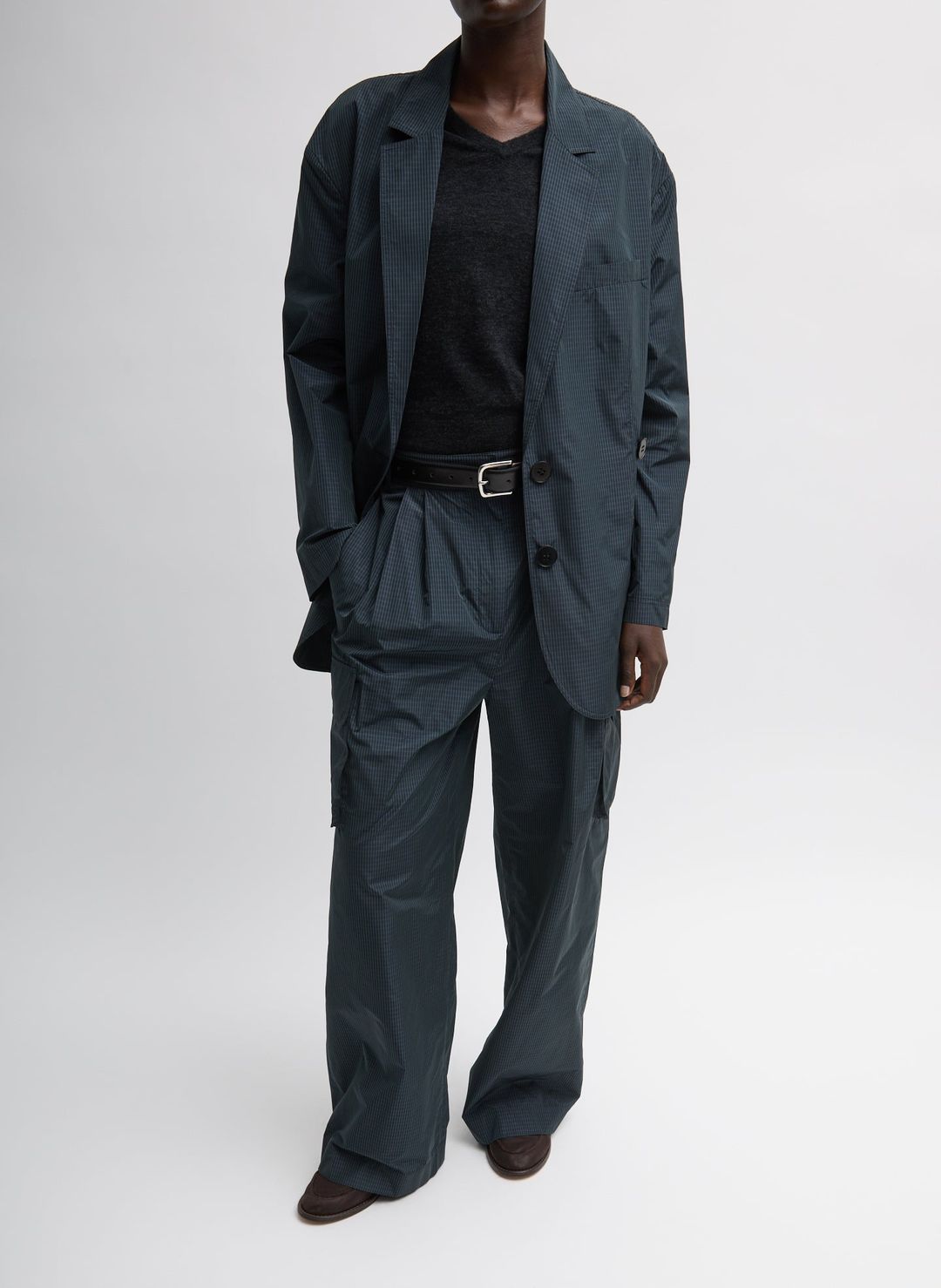 Menswear Nylon Stella Pleated Cargo Pant #4