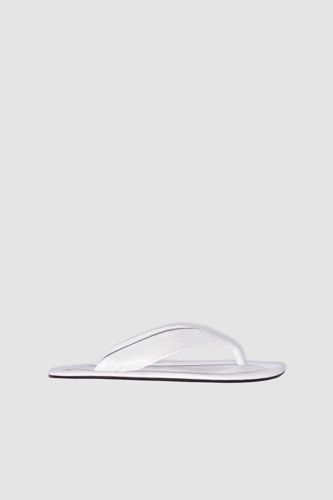 Dasha Burrata Creased Calf Leather Flip-Flop Sandal