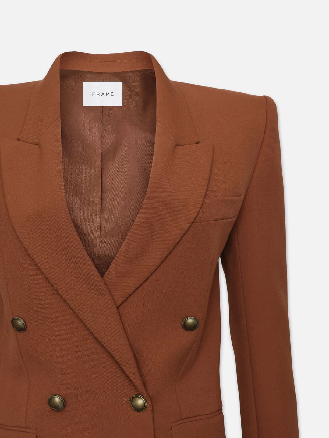 Double Breasted Slim Blazer -- Tawny #4