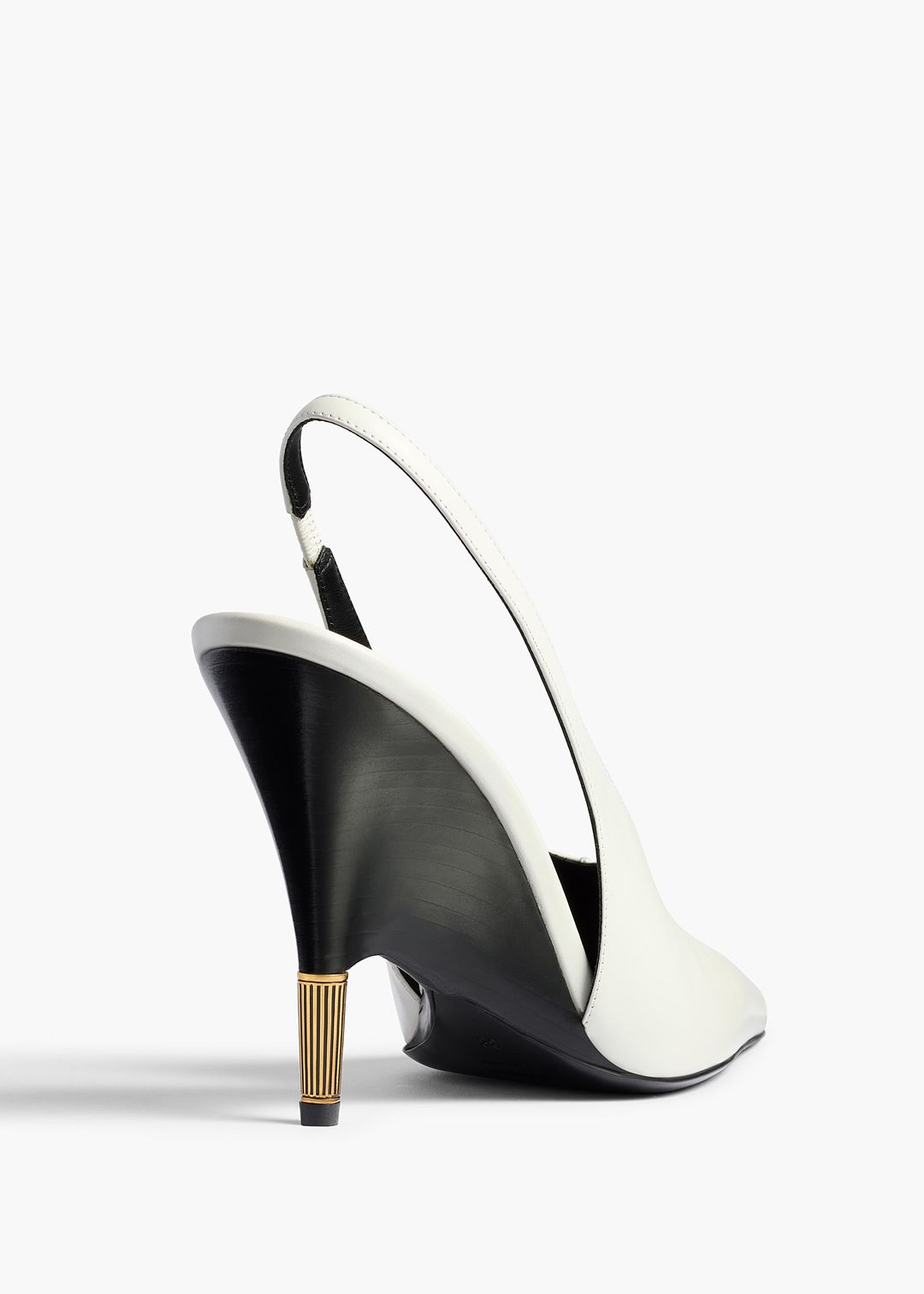 Bella Pump in Chalk Glazed Leather #4