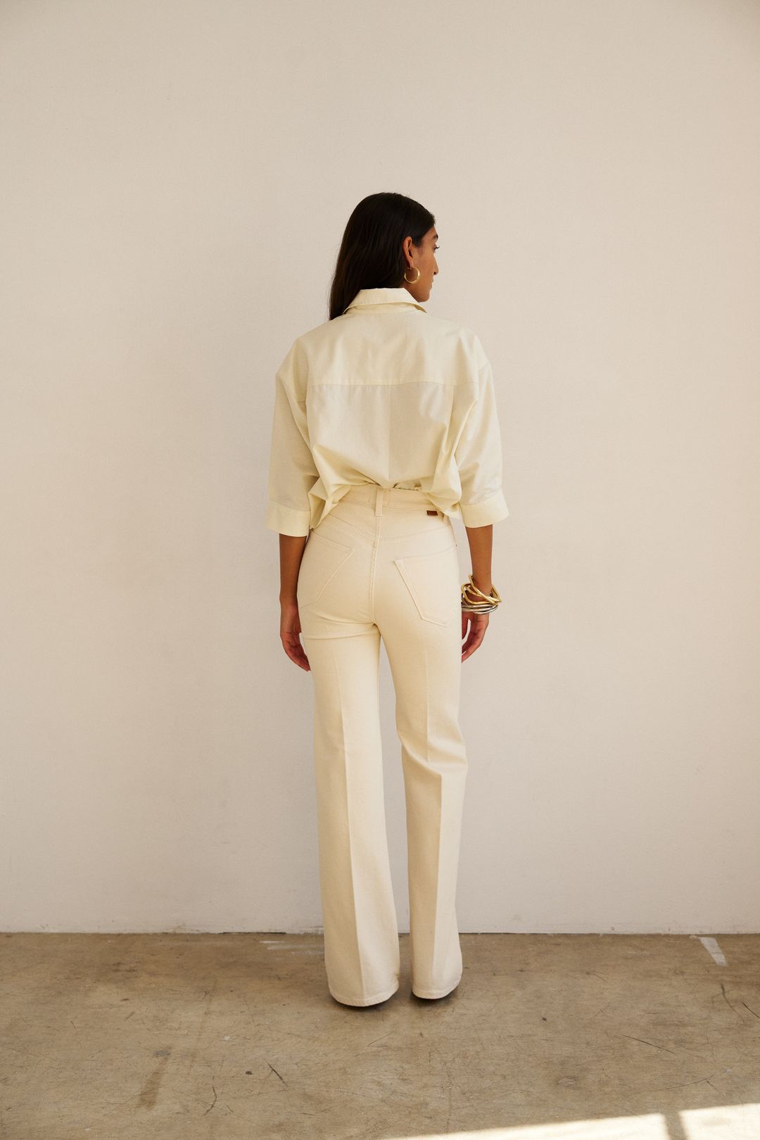 The Crease Jean in Ecru #10