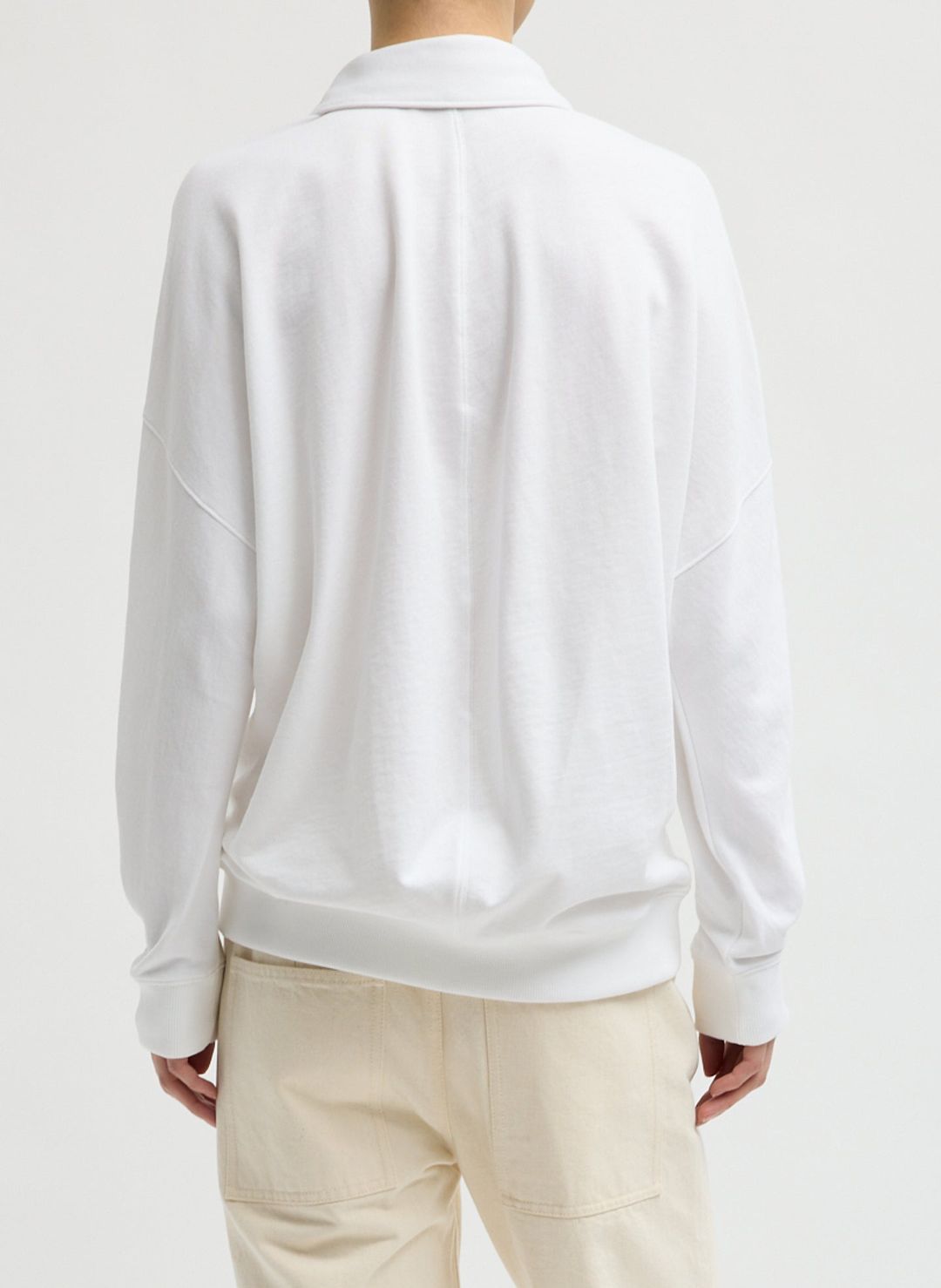 Light Weight Sweatshirting Polo Collar Sweatshirt #3