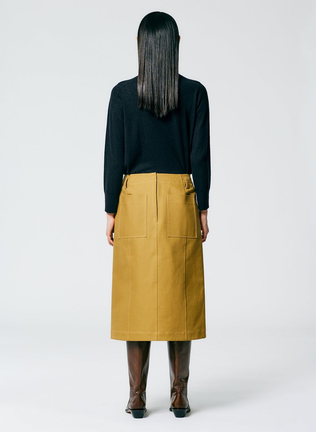 Sculpted Cotton Pitched Skirt #7