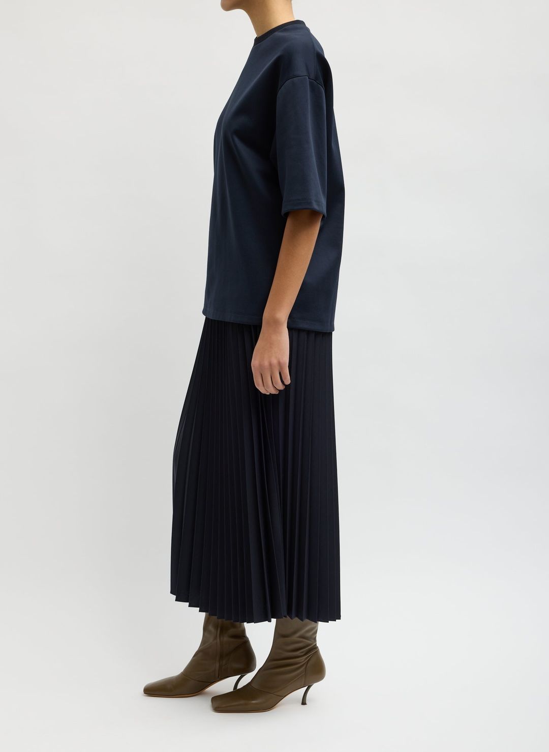 Tropical Wool Pleating Sunray Skirt #3