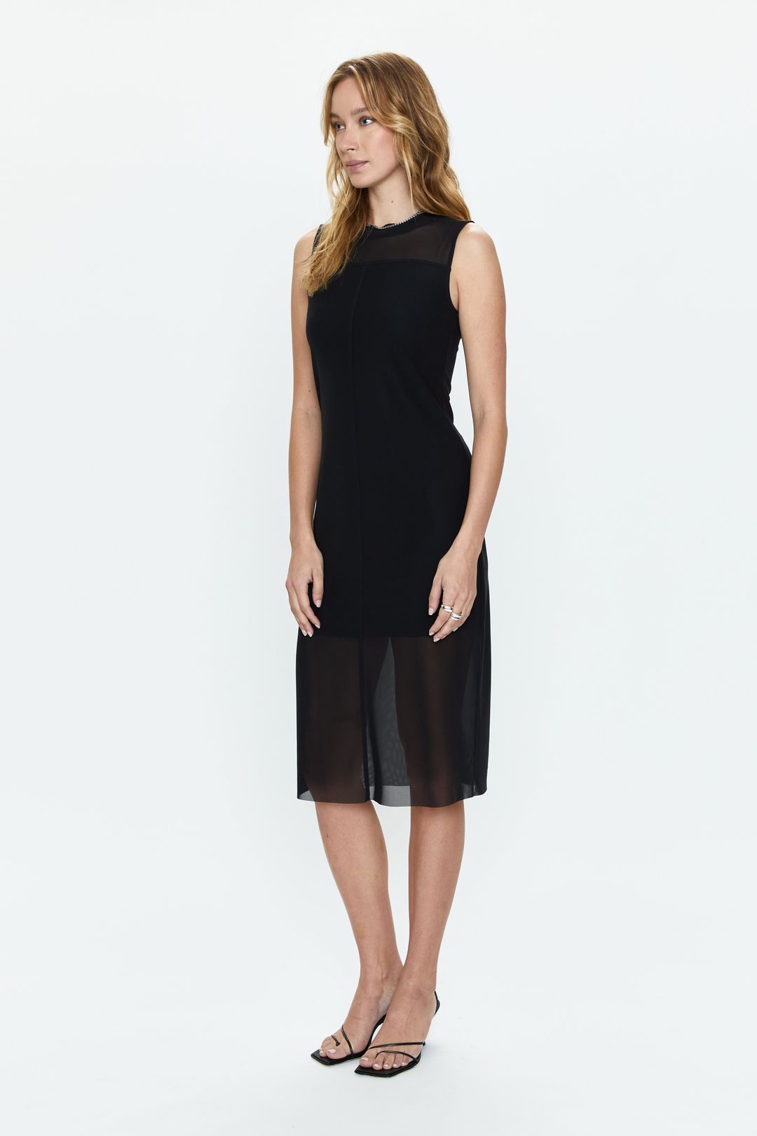 June Sleeveless Midi Dress - Noir #3