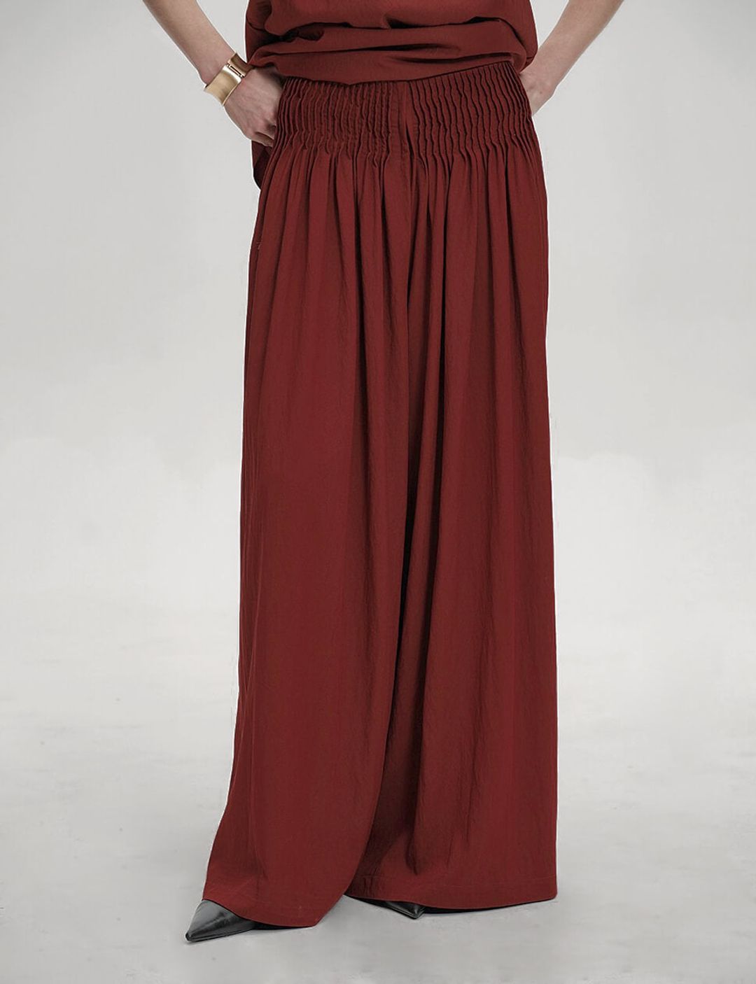 Wide Leg Pants in Sun-Dried Tomato #4