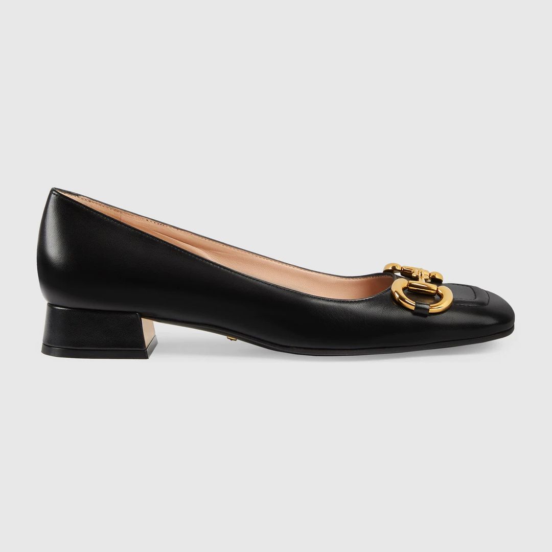 Horsebit Ballet Flats In Black #11