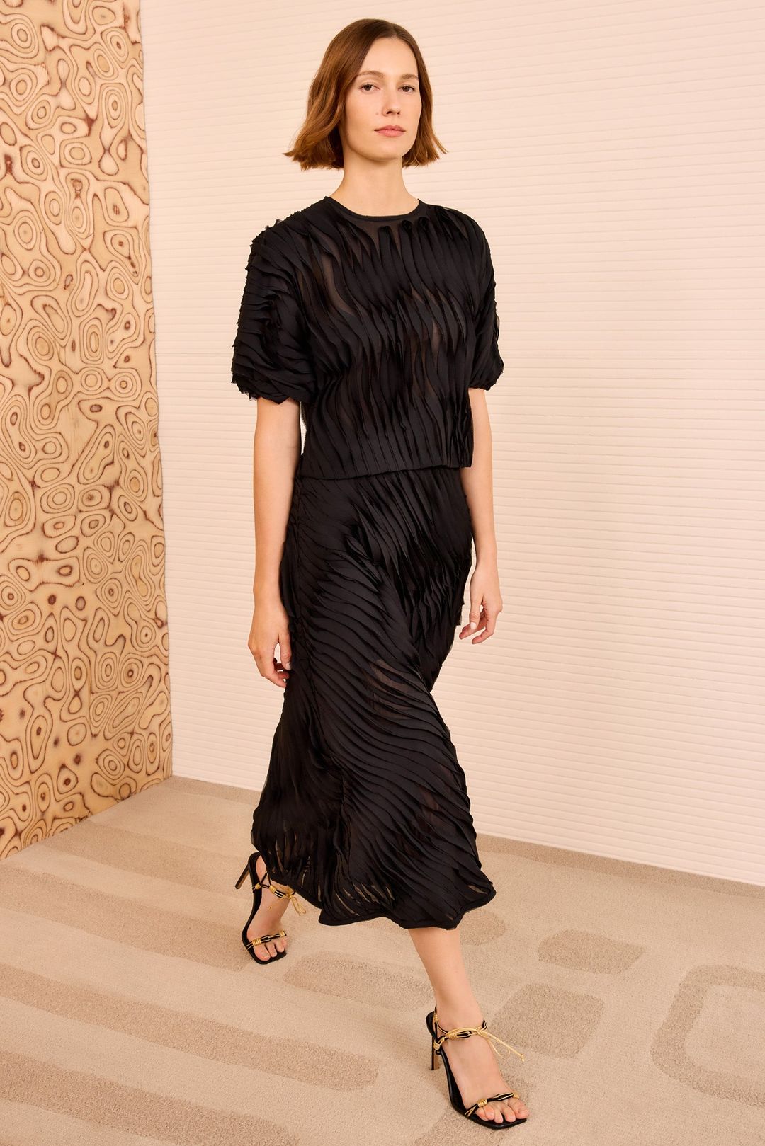 Vayda Short Sleeve Top - Noir