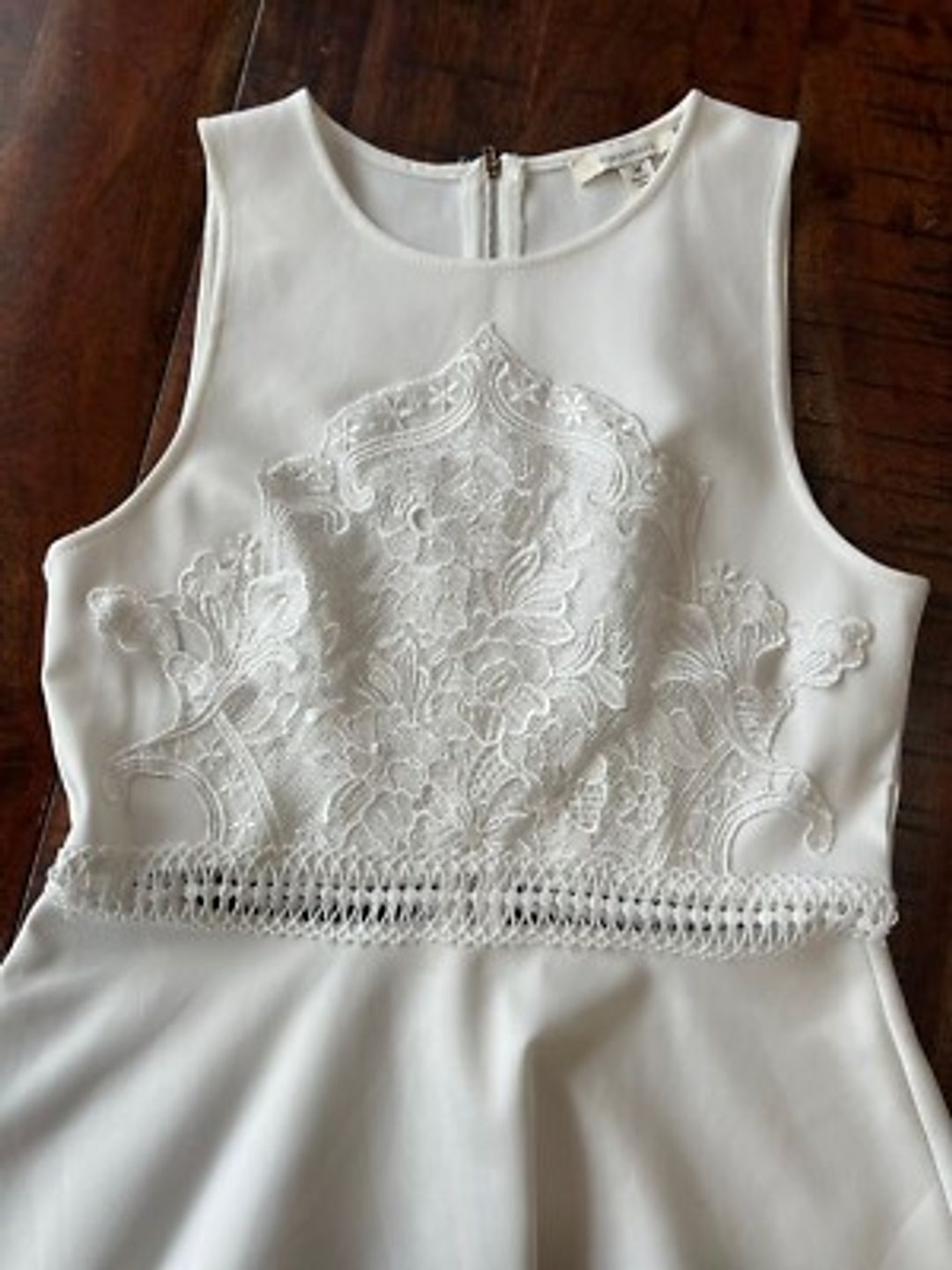 Francesca's Size Medium White Dress #6
