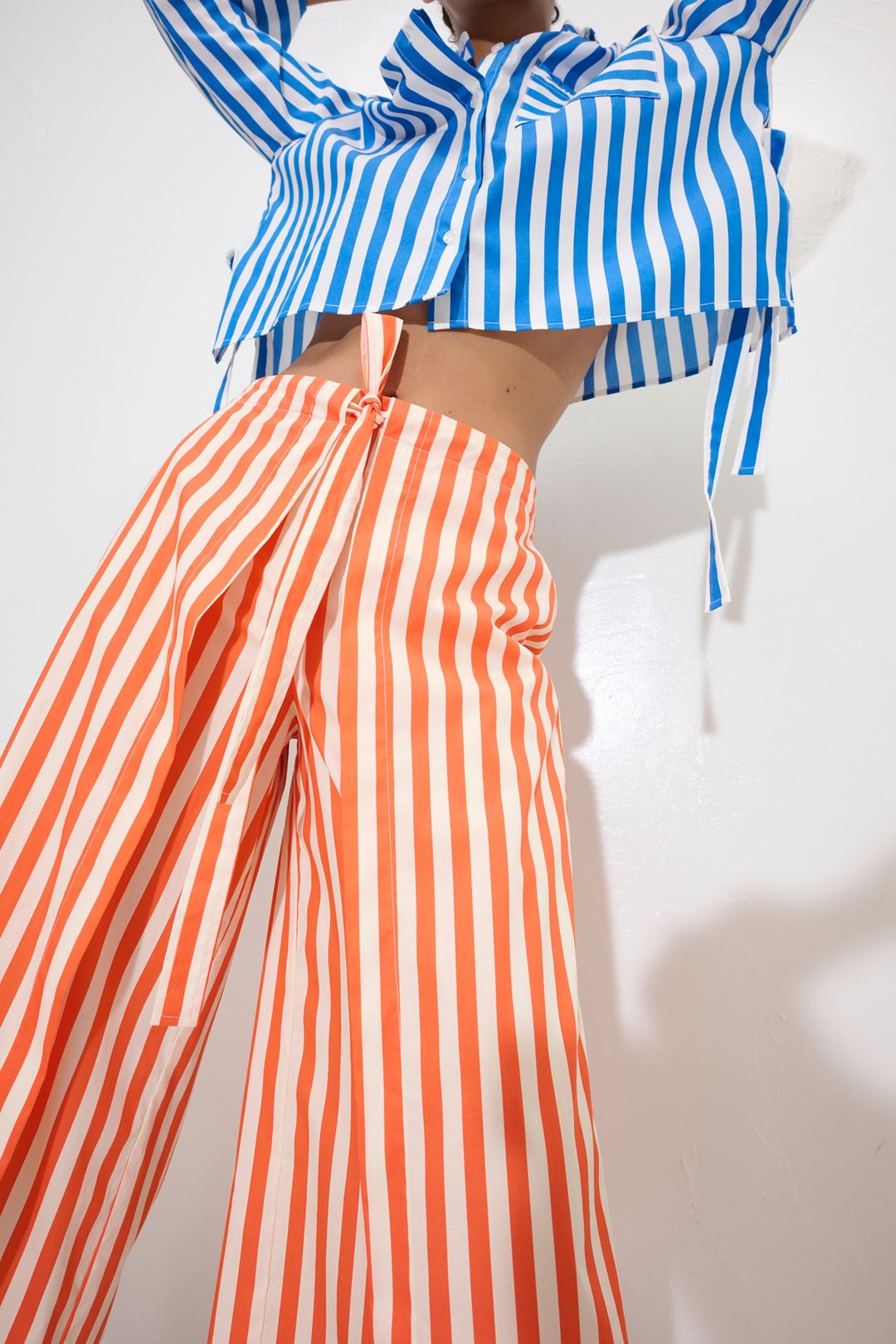 Lima Poplin Pant in Coral Cabana Stripe