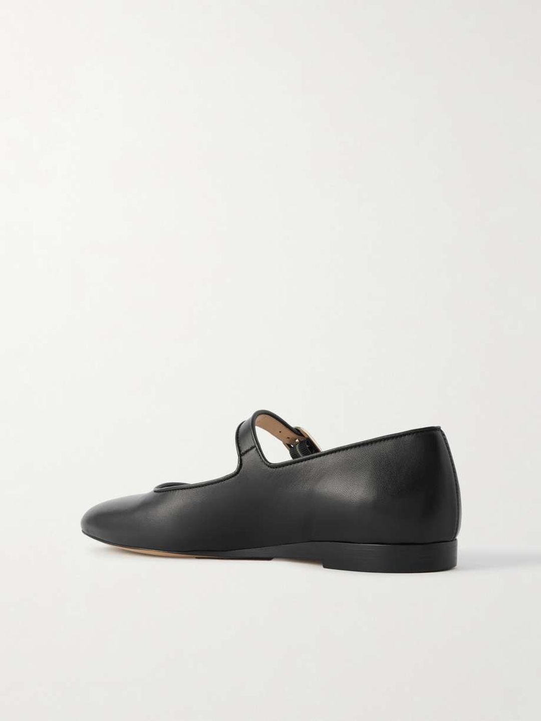 Leather-trim mesh Mary Jane ballet flats #3
