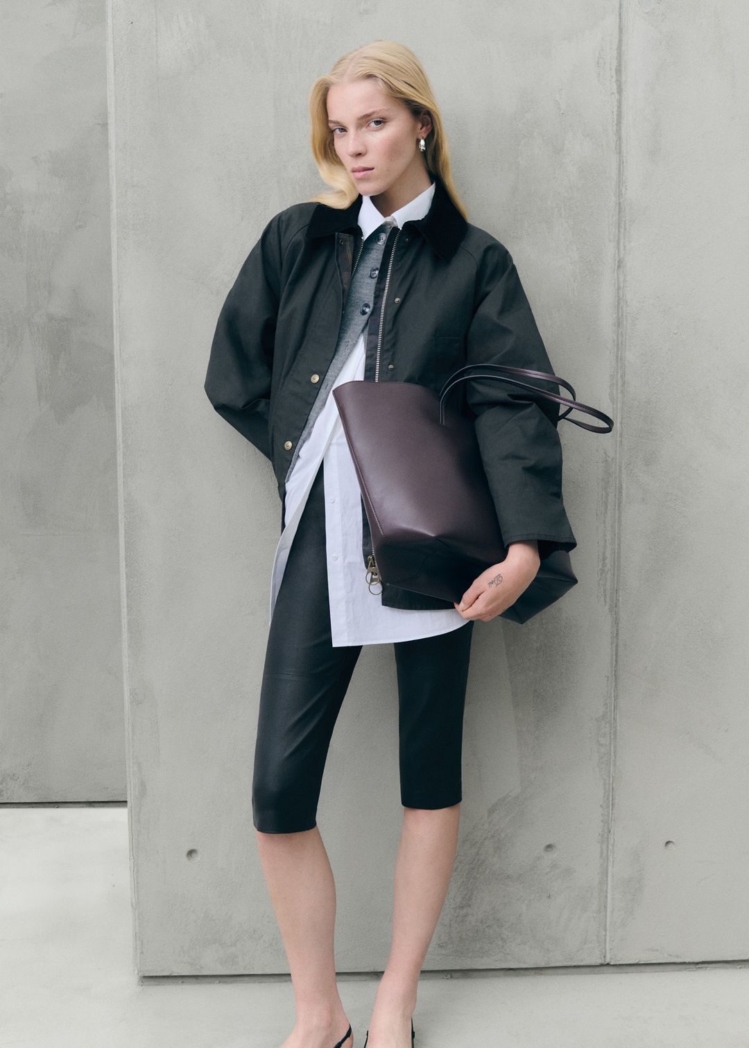 Waxed-effect parka #6