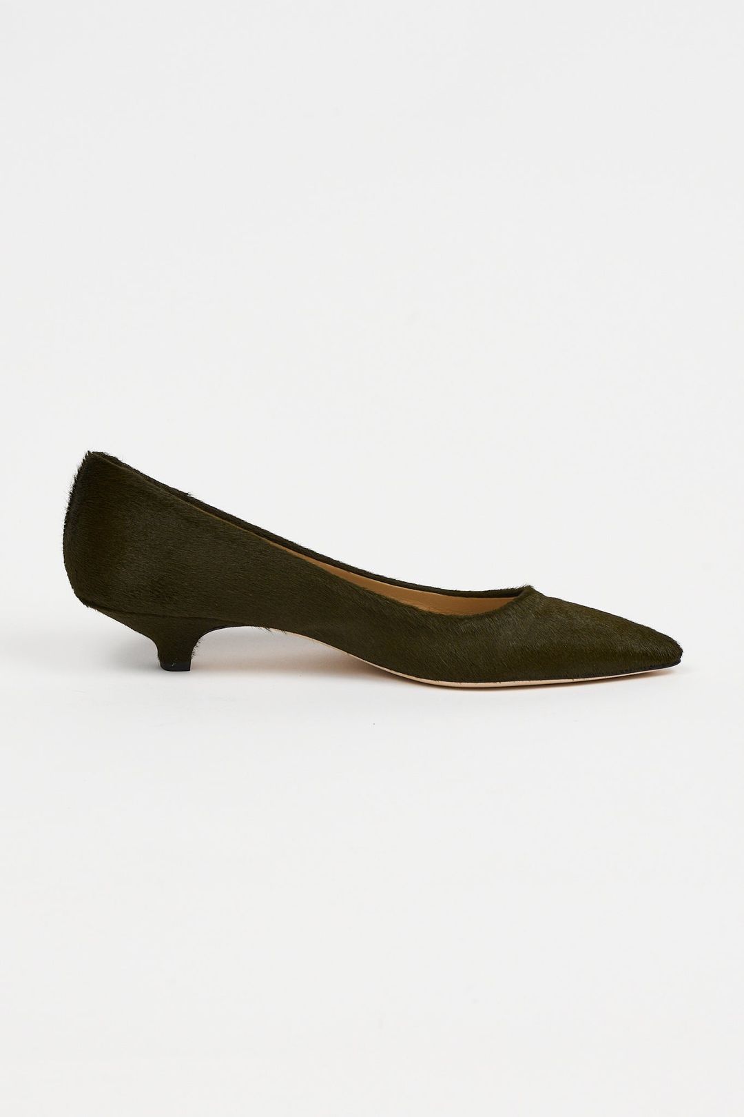 The Kitty Point Heel in Ponyhair Moss