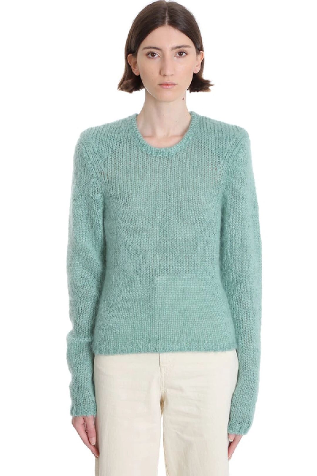 Chunky Knit Mohair-wool Blend Jumper In Green #4