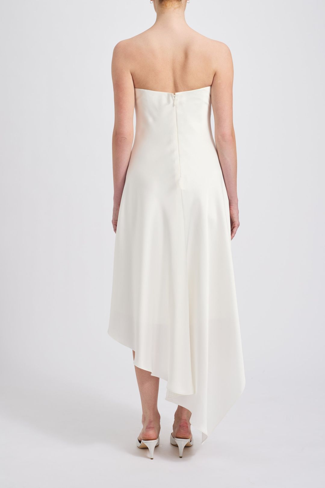 Fluid Satin Asymmetric Dress #5