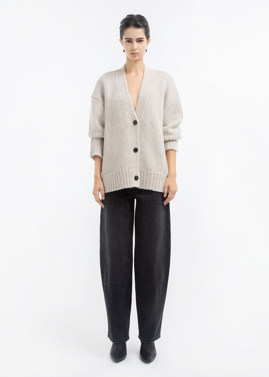 Boyfriend Cardigan in Cashmere - Arctic