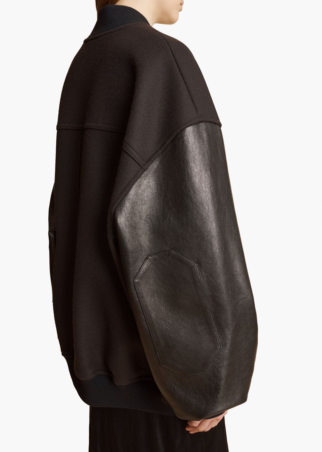 Spencer Jacket in Dark Brown with Black Leather #5