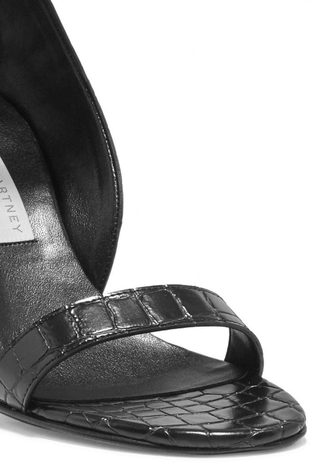 Croc-effect faux leather sandals #3